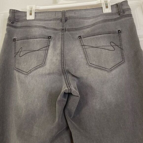 EST 1946 Cato Jeans Gray Stretch 5 Pocket Straight Leg Womens Size 12 - Picture 8 of 14